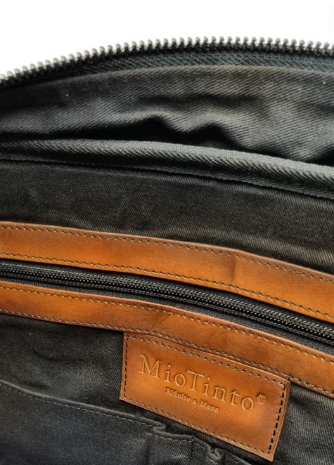 Laptoptas Firenze Cognac - Firenze cognac binnenkant - FIR - Cognac