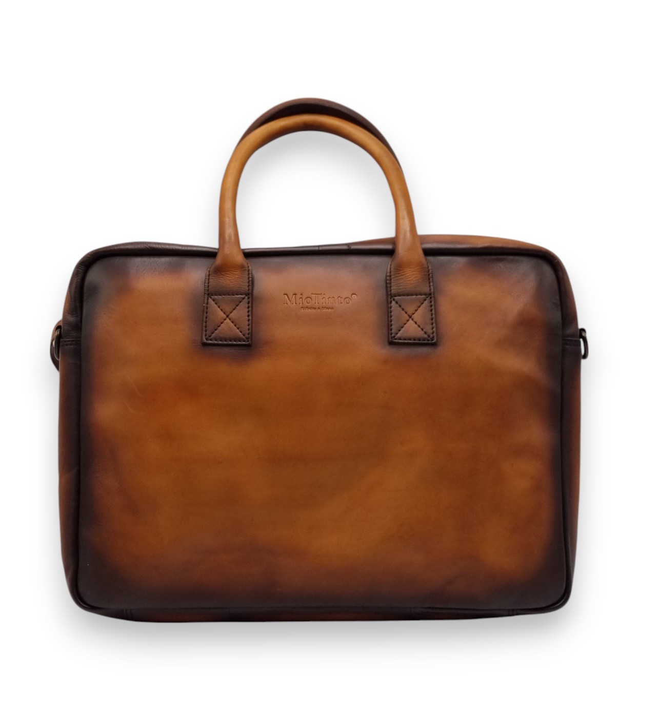 Laptoptas Firenze Cognac - Firenze cognac voorkant - FIR - Cognac