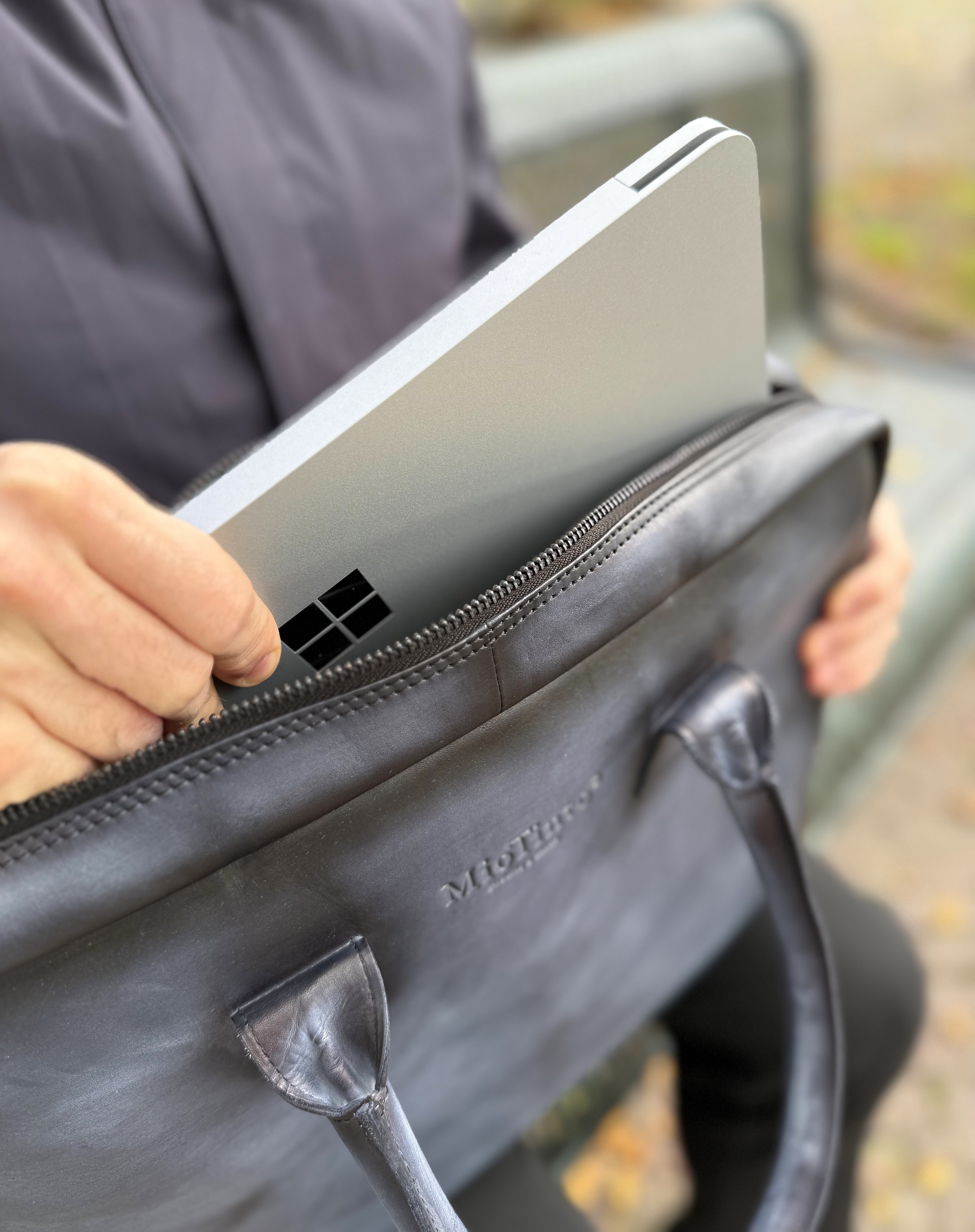 Laptoptas Firenze Jeans - Laptop eruit - FIR - Jeans